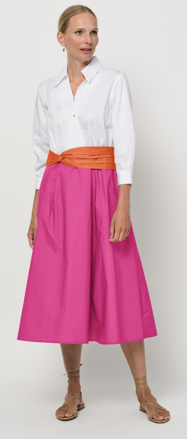 Rock, Bluse, Hemd, Person, Sandale