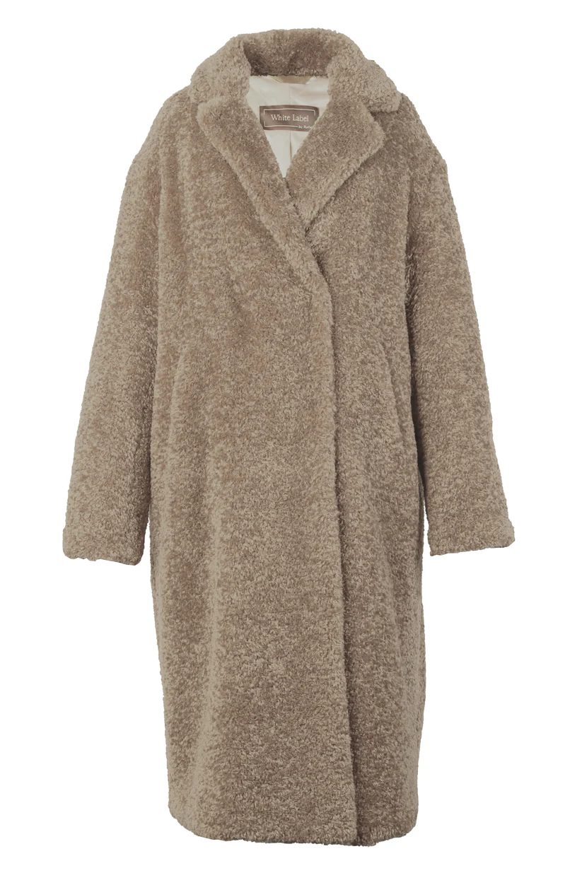 Wuschelteddy-Mantel, grau